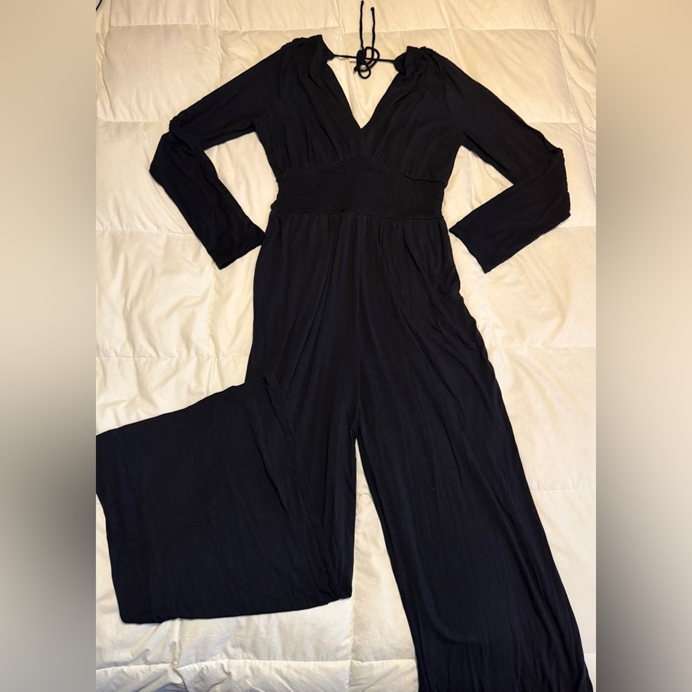 Old Navy Black V-Neck Jumpsuit